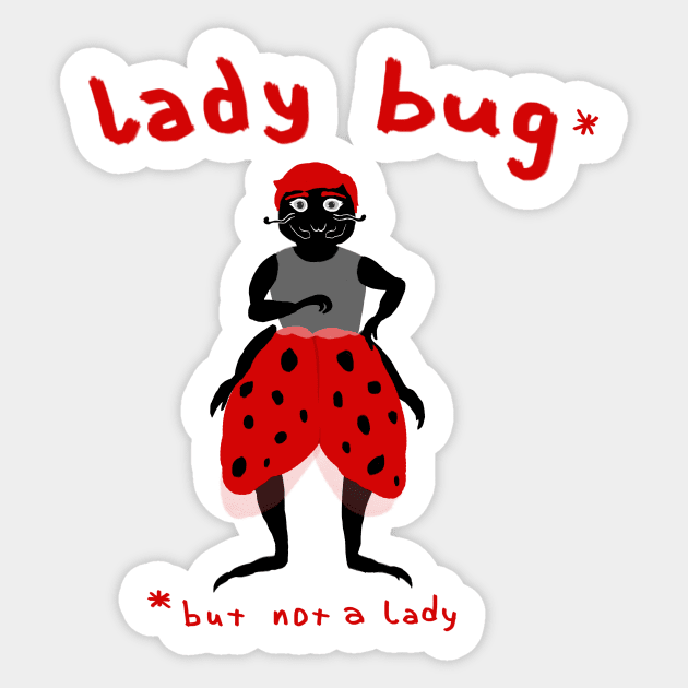 Lady Bug Sticker by Absurdum
